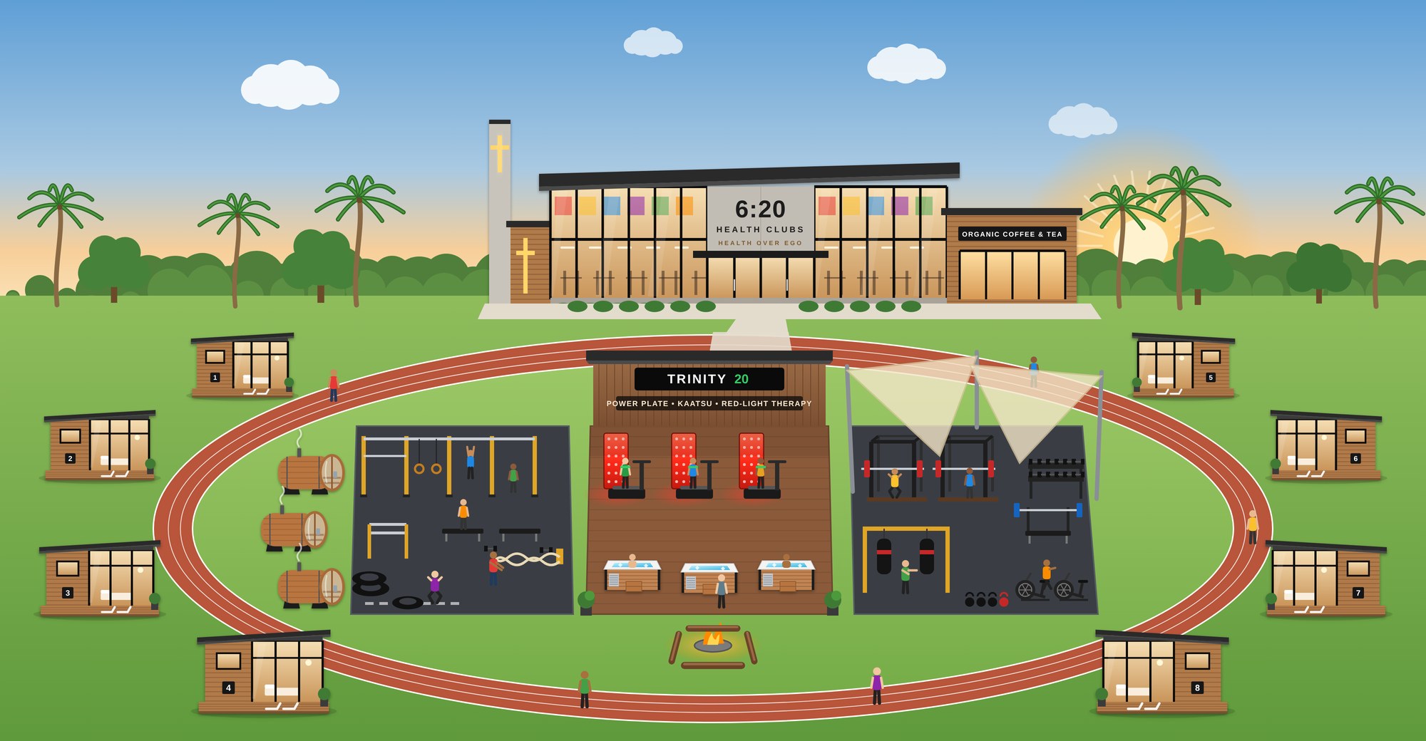 6:20 Health Clubs campus concept