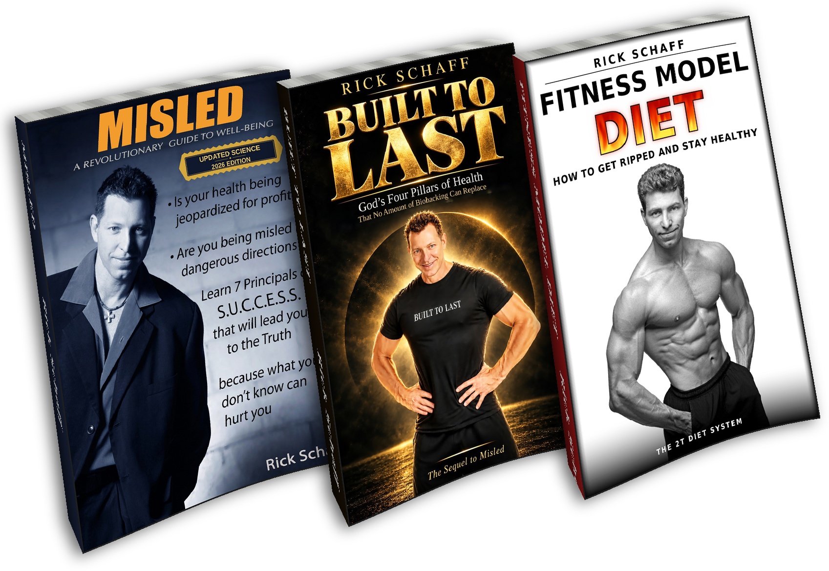 Misled, Built to Last, and Fitness Model Diet by Rick Schaff
